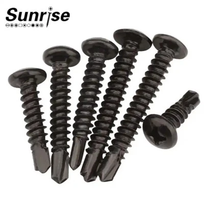Laitteisto Black Oxide Phillips Drive Pan Head porausruuvitEPDM aluslevy